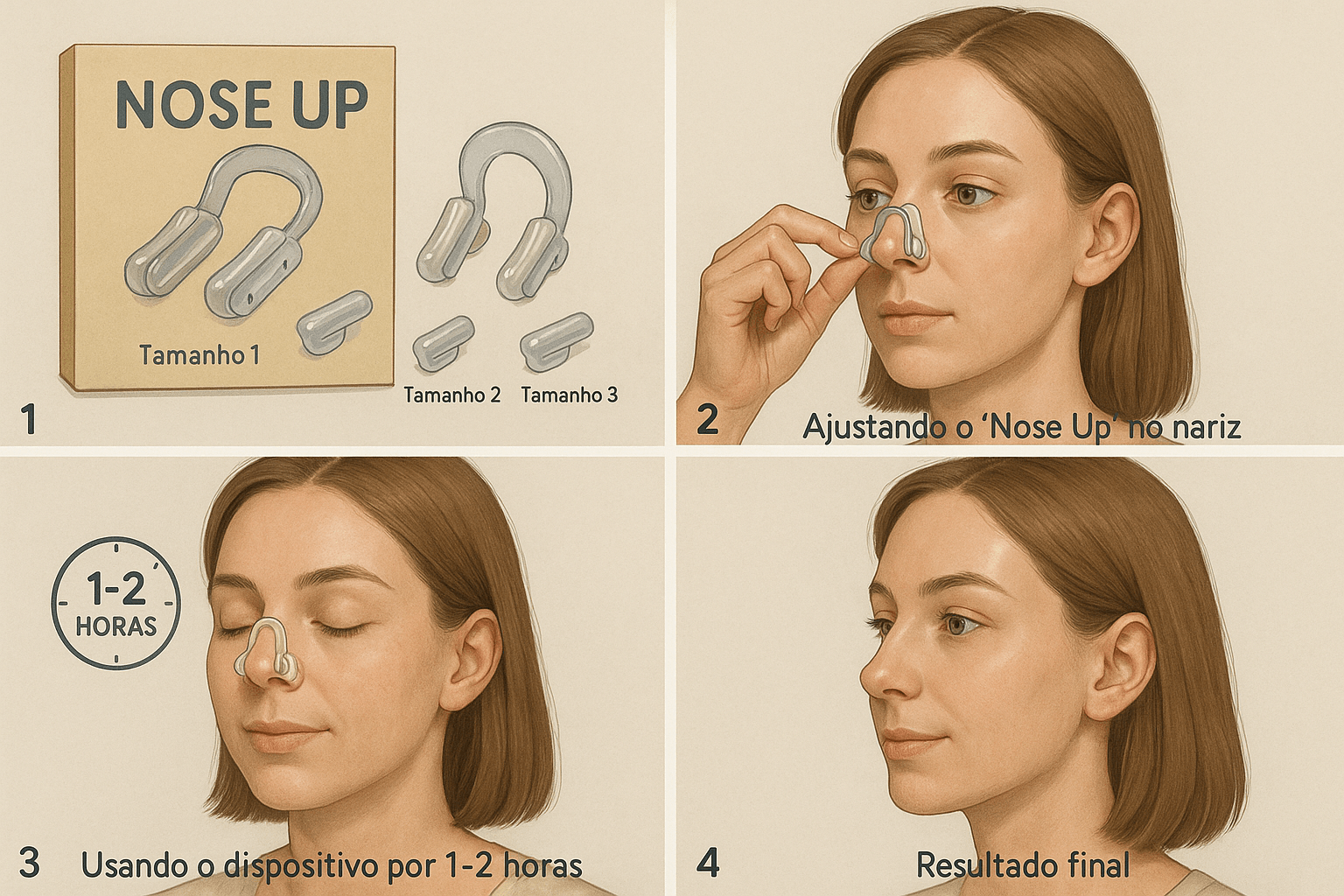 NoseUp Modelador nasal com efeito de rinoplastia natural