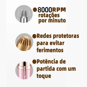 Aparador De Sobrancelha Indolor Recarregável Com Lâmina Durável, Depilador Facial - Oceans Prime
