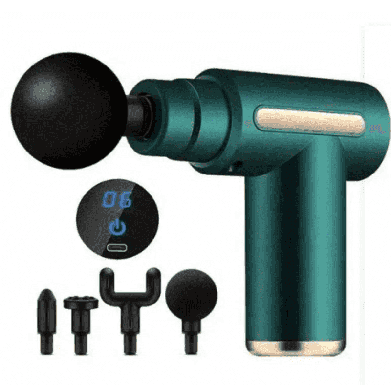 Massageador Miofascial Portátil Recarregável Tipo Pistola Com Monitor LCD - Oceans Prime