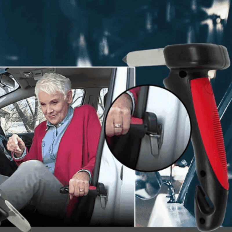 Apoiador Para Sair Do Carro 4 Em 1 Com Corta Cinto de Segurança , Lanterna E Quebra Vidro - Oceans Prime