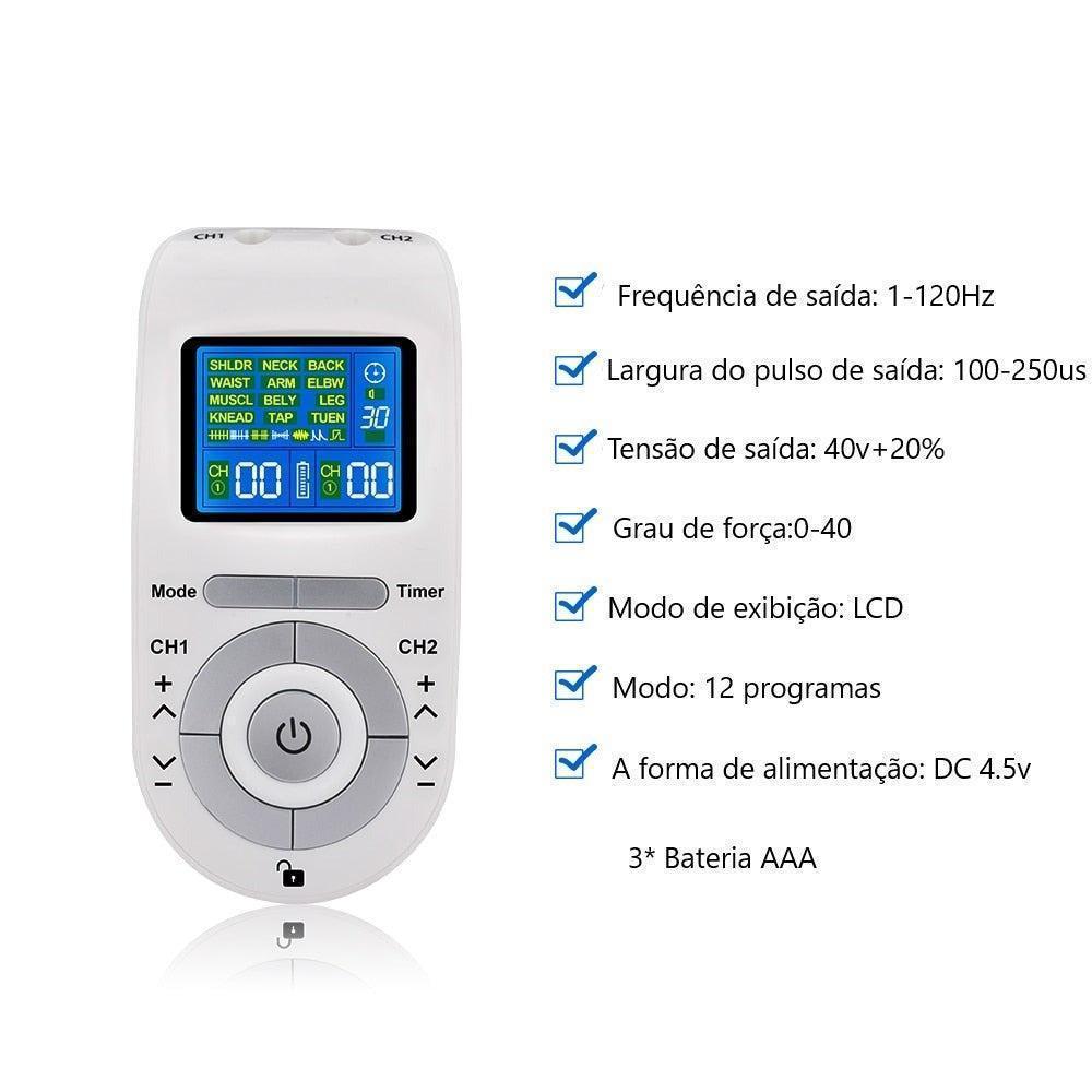 Aparelho Fisioterápico de Massagem Corporal Estimulador Muscular - Oceans Prime